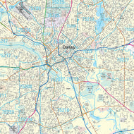 Dallas County, TX Premium Style Wall Map