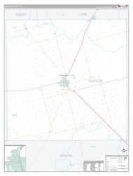 Dawson County, TX Premium Style Wall Map