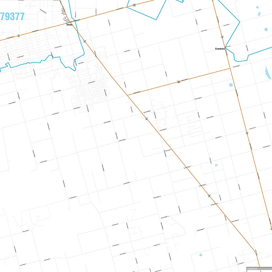 Dawson County, TX Premium Style Wall Map