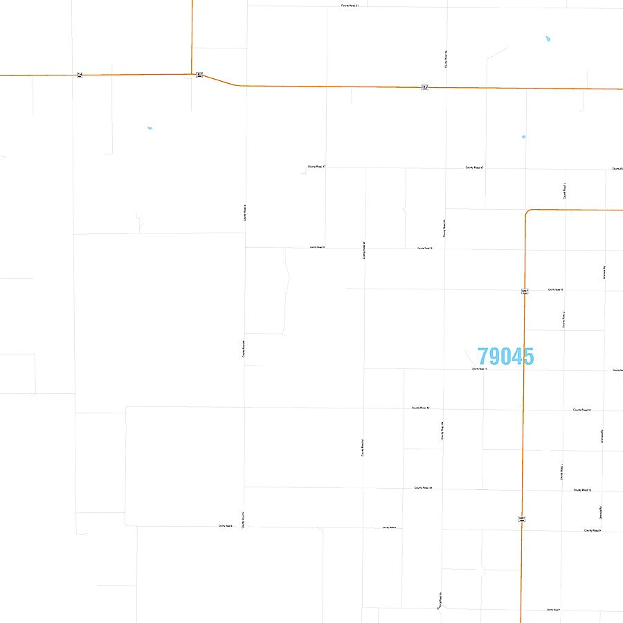 Deaf Smith County, TX Premium Style Wall Map