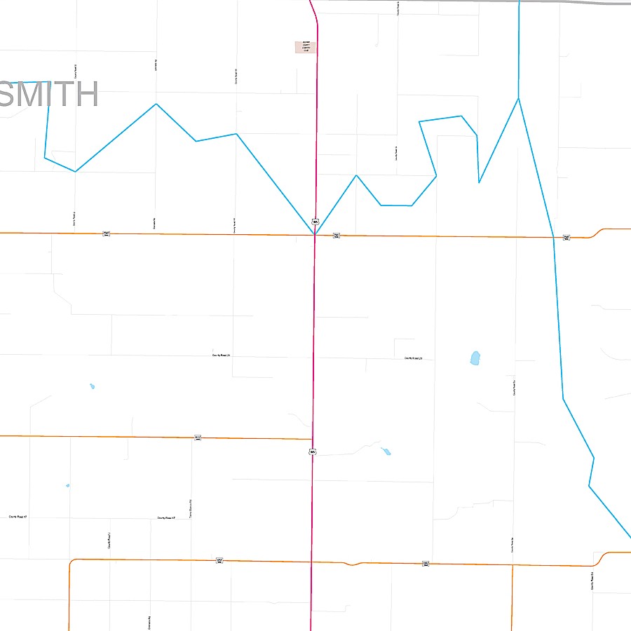 Deaf Smith County, TX Premium Style Wall Map