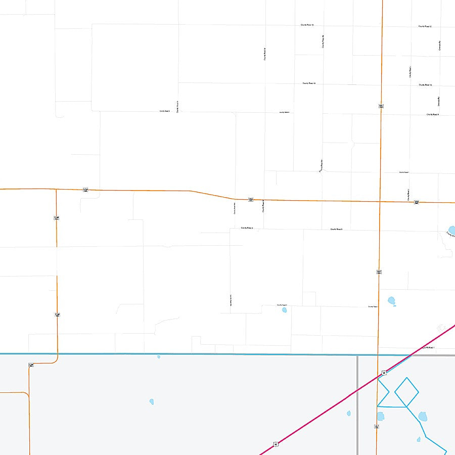 Deaf Smith County, TX Premium Style Wall Map
