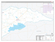 Delta County, TX Premium Style Wall Map