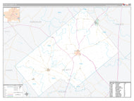 DeWitt County, TX Premium Style Wall Map