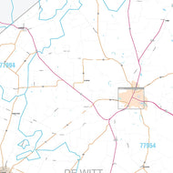 DeWitt County, TX Premium Style Wall Map