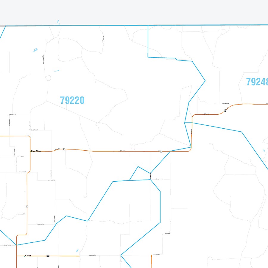 Dickens County, TX Premium Style Wall Map