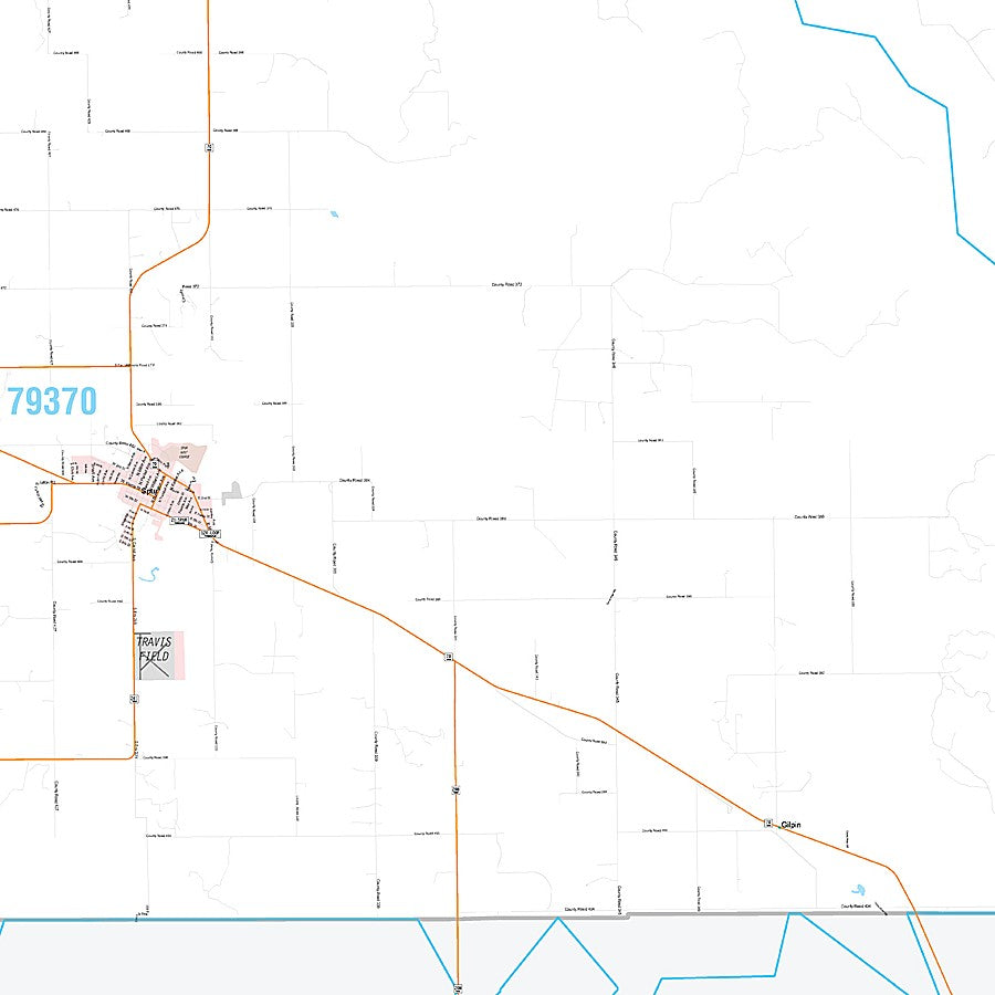 Dickens County, TX Premium Style Wall Map