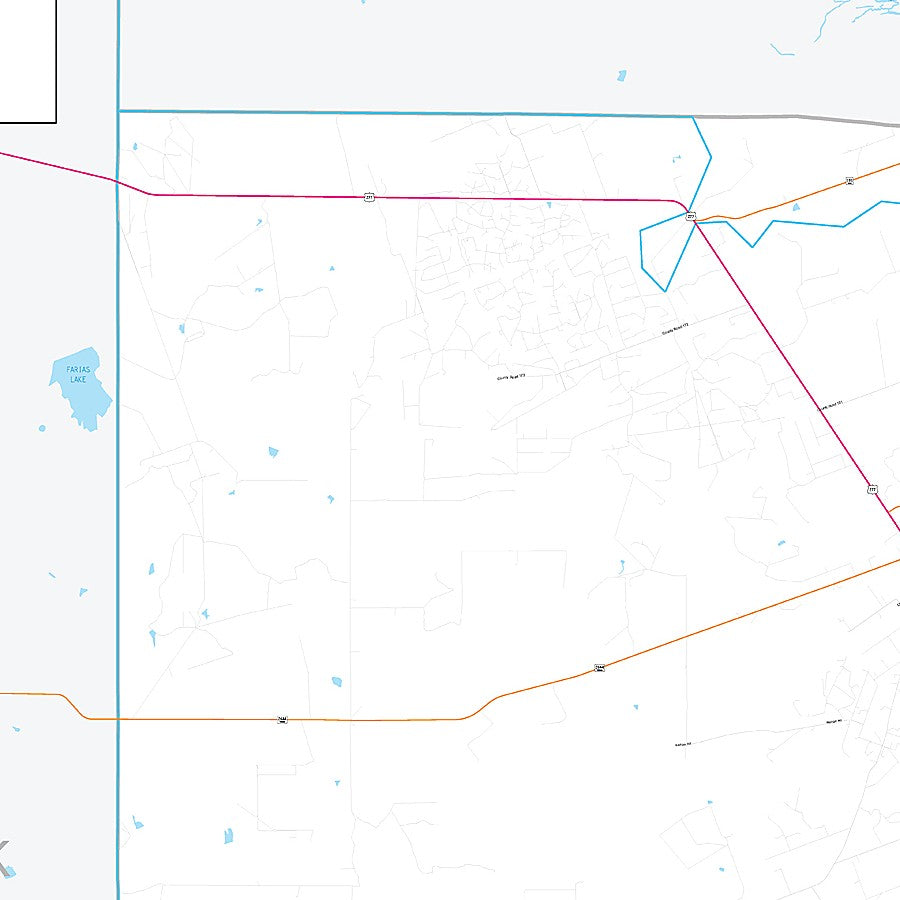Dimmit County, TX Premium Style Wall Map