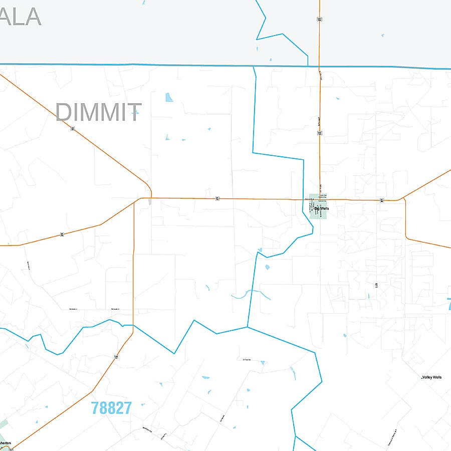 Dimmit County, TX Premium Style Wall Map