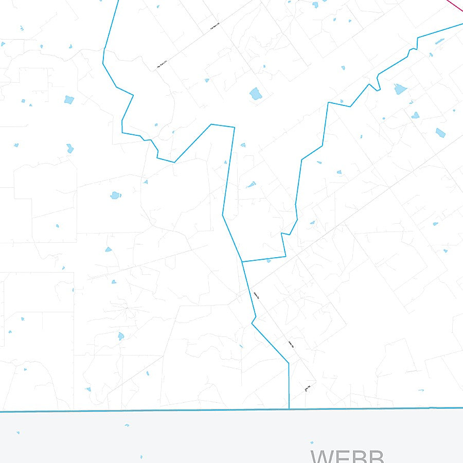 Dimmit County, TX Premium Style Wall Map
