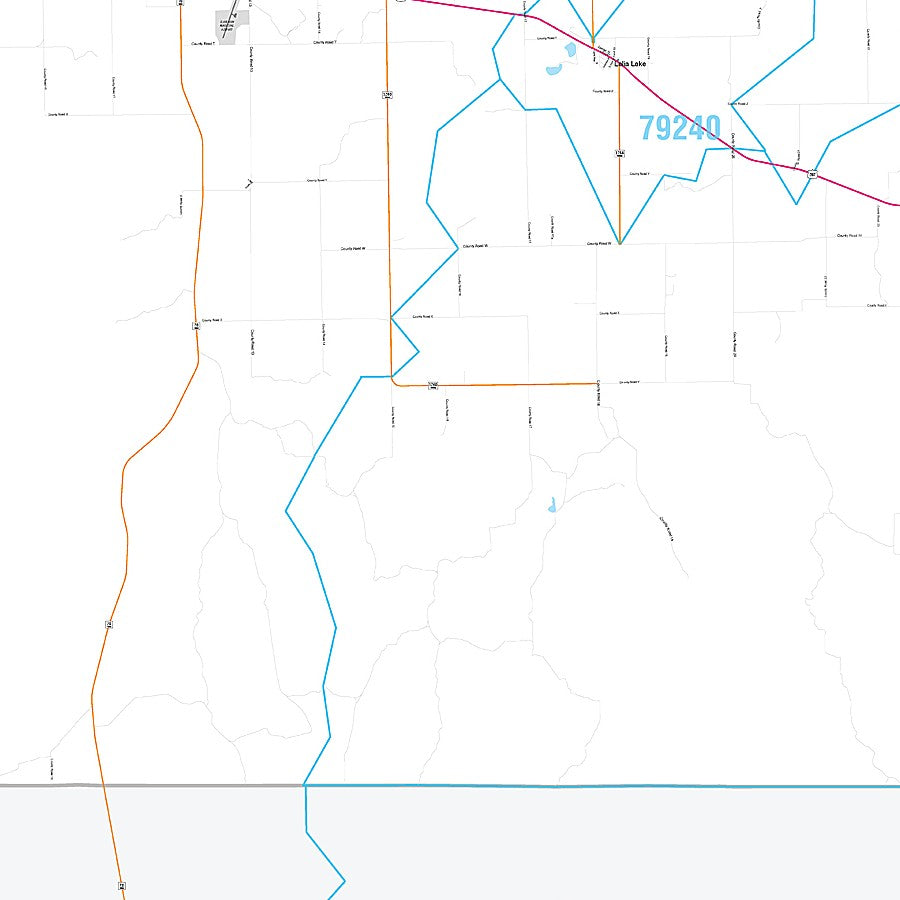 Donley County, TX Premium Style Wall Map