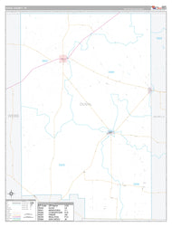 Duval County, TX Premium Style Wall Map