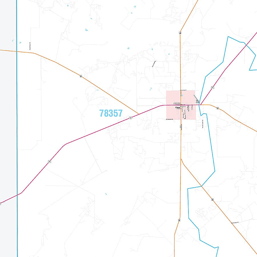 Duval County, TX Premium Style Wall Map