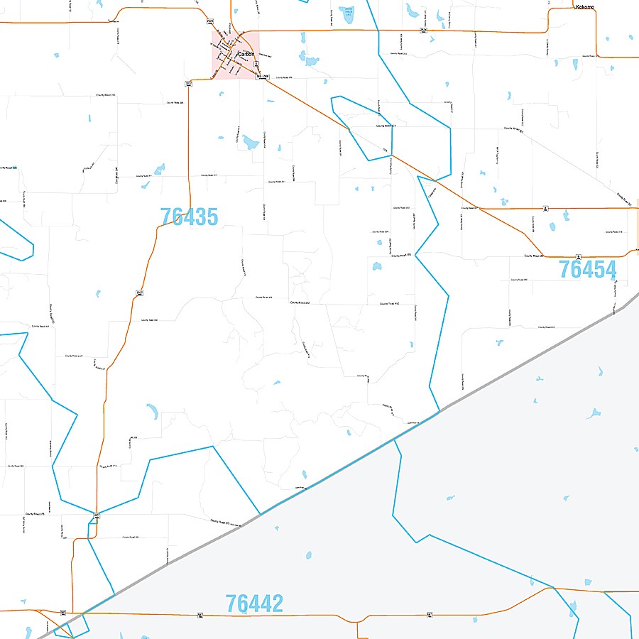 Eastland County, TX Premium Style Wall Map
