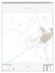Ector County, TX Premium Style Wall Map