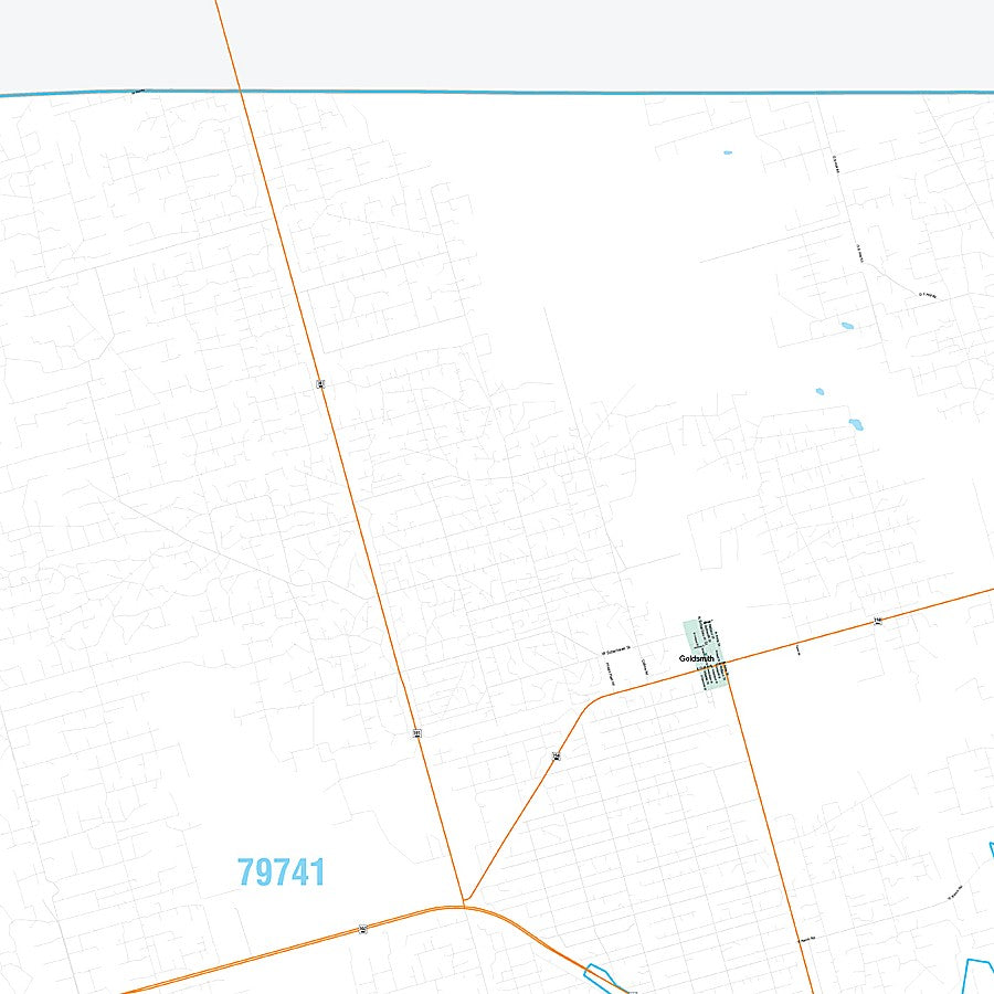 Ector County, TX Premium Style Wall Map