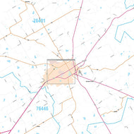 Erath County, TX Premium Style Wall Map