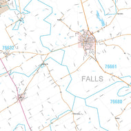 Falls County, TX Premium Style Wall Map