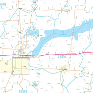 Fannin County, TX Premium Style Wall Map