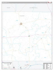 Fisher County, TX Premium Style Wall Map
