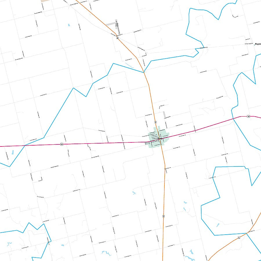 Fisher County, TX Premium Style Wall Map