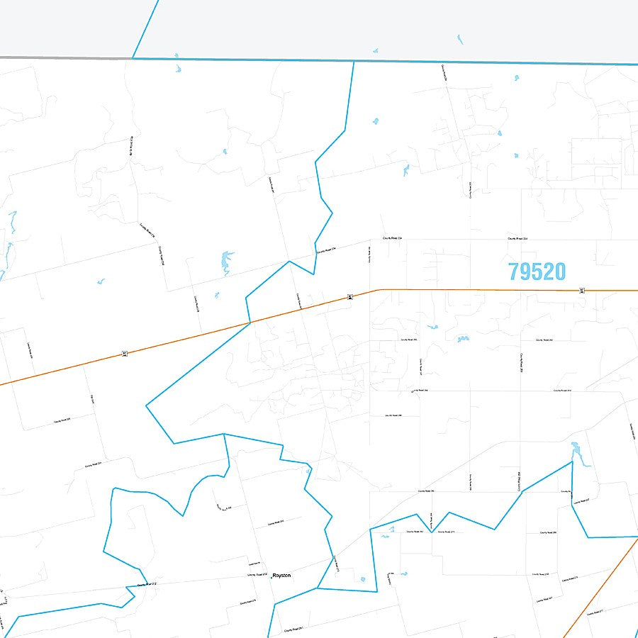 Fisher County, TX Premium Style Wall Map