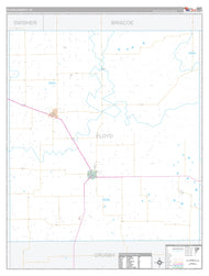 Floyd County, TX Premium Style Wall Map