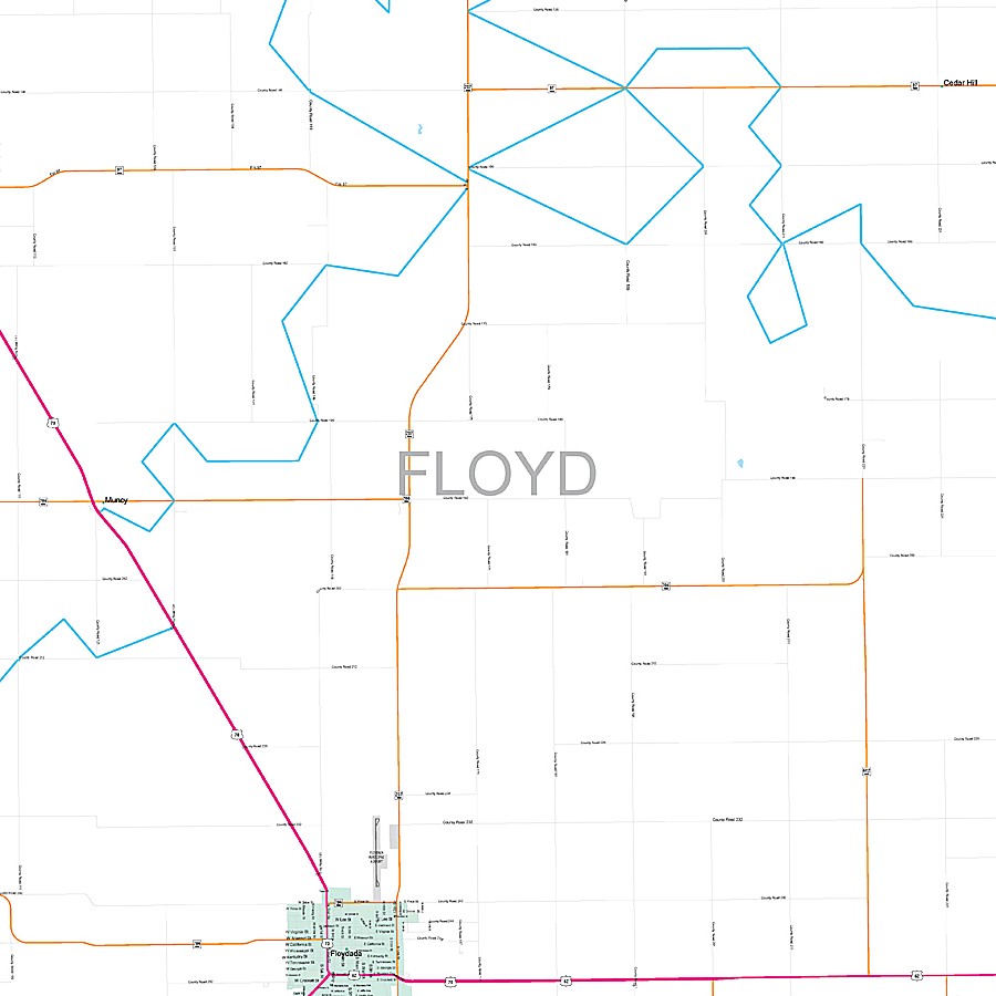 Floyd County, TX Premium Style Wall Map
