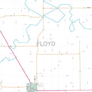 Floyd County, TX Premium Style Wall Map