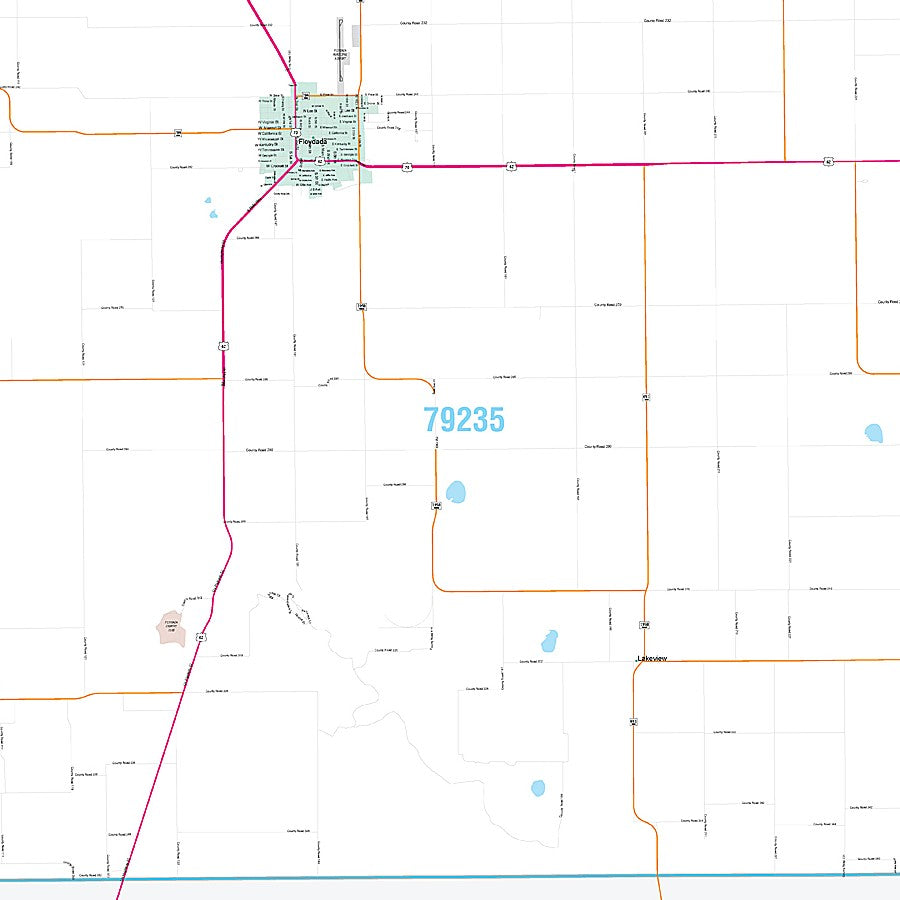 Floyd County, TX Premium Style Wall Map