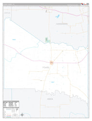 Foard County, TX Premium Style Wall Map
