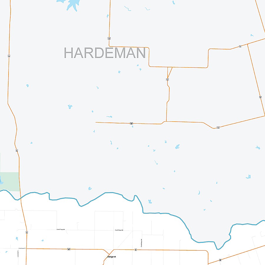 Foard County, TX Premium Style Wall Map