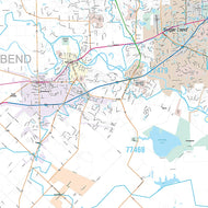 Fort Bend County, TX Premium Style Wall Map