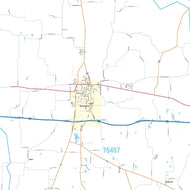 Franklin County, TX Premium Style Wall Map