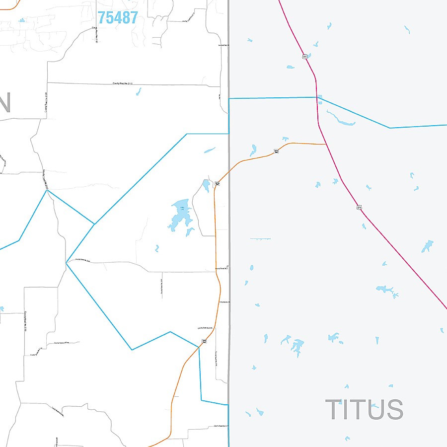 Franklin County, TX Premium Style Wall Map