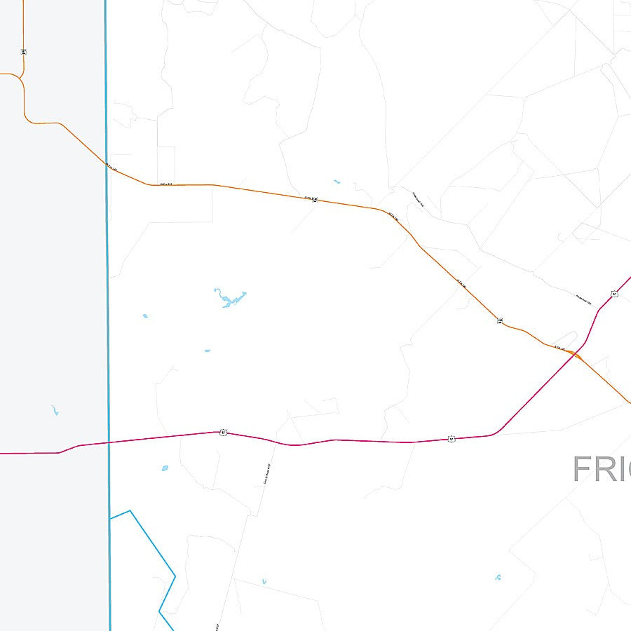 Frio County, TX Premium Style Wall Map