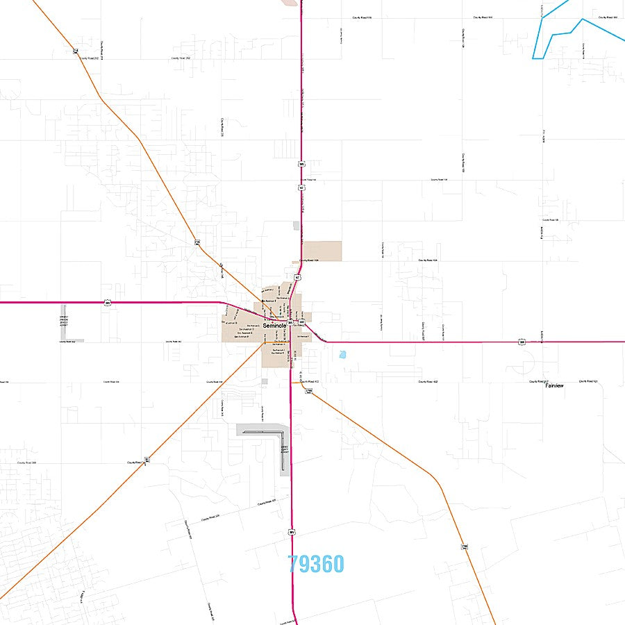 Gaines County, TX Premium Style Wall Map