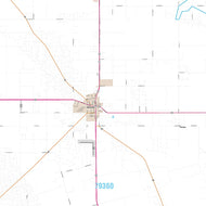 Gaines County, TX Premium Style Wall Map