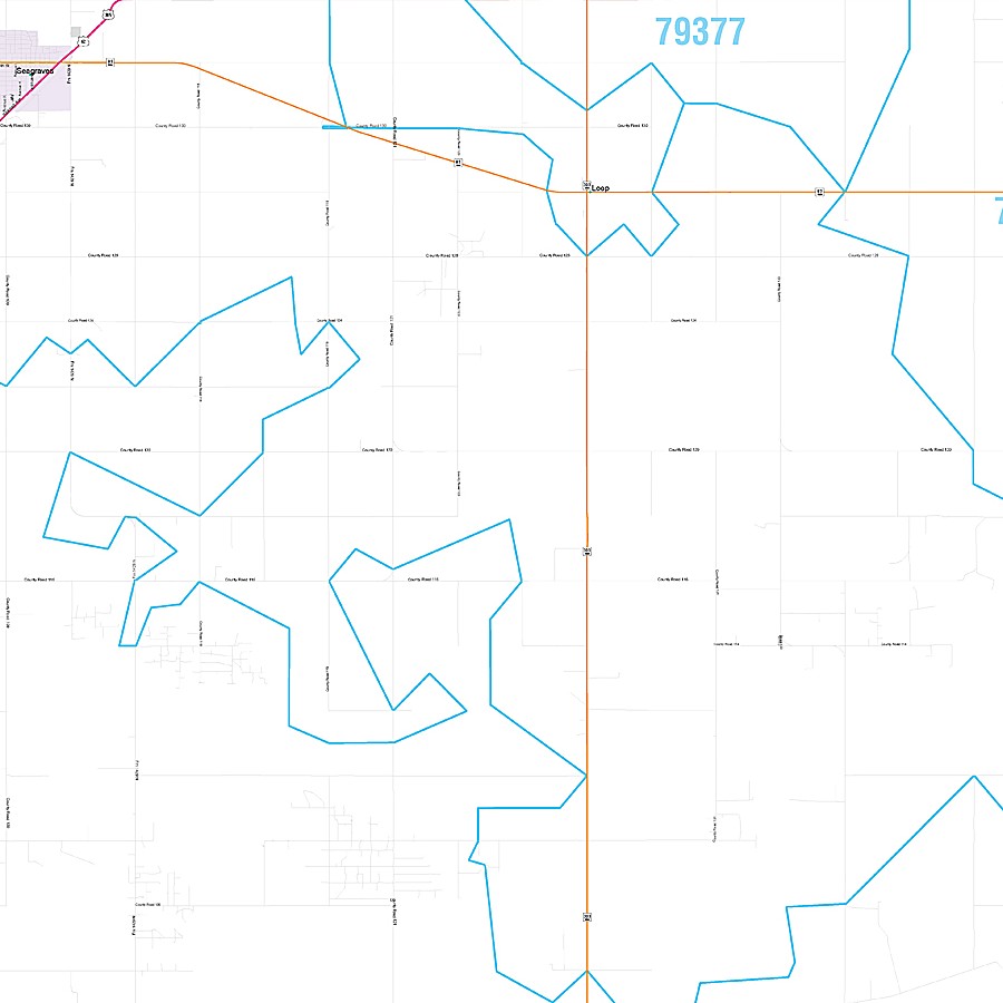 Gaines County, TX Premium Style Wall Map
