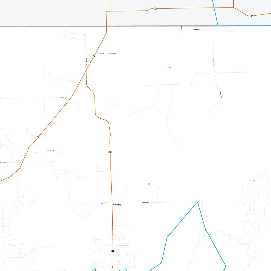 Garza County, TX Premium Style Wall Map