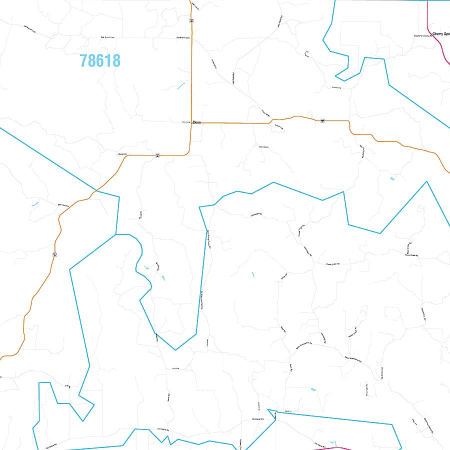 Gillespie County, TX Premium Style Wall Map