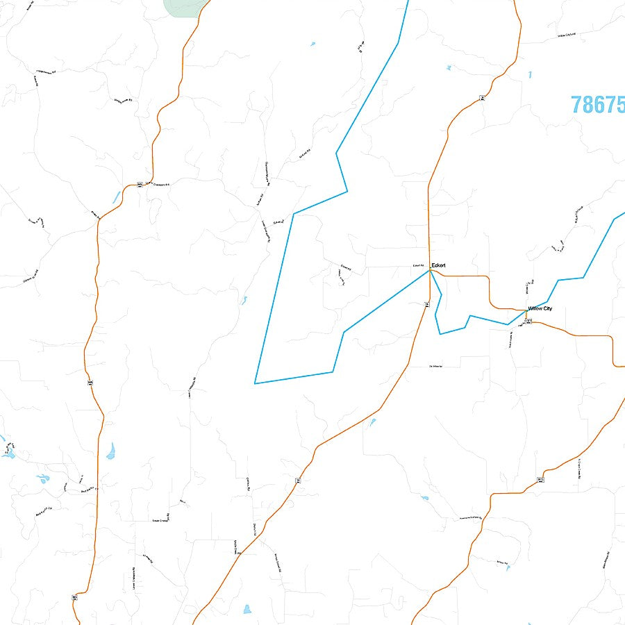 Gillespie County, TX Premium Style Wall Map
