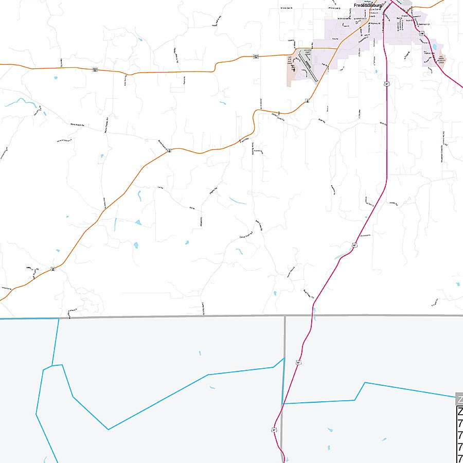 Gillespie County, TX Premium Style Wall Map