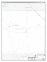 Glasscock County, TX Premium Style Wall Map