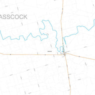 Glasscock County, TX Premium Style Wall Map