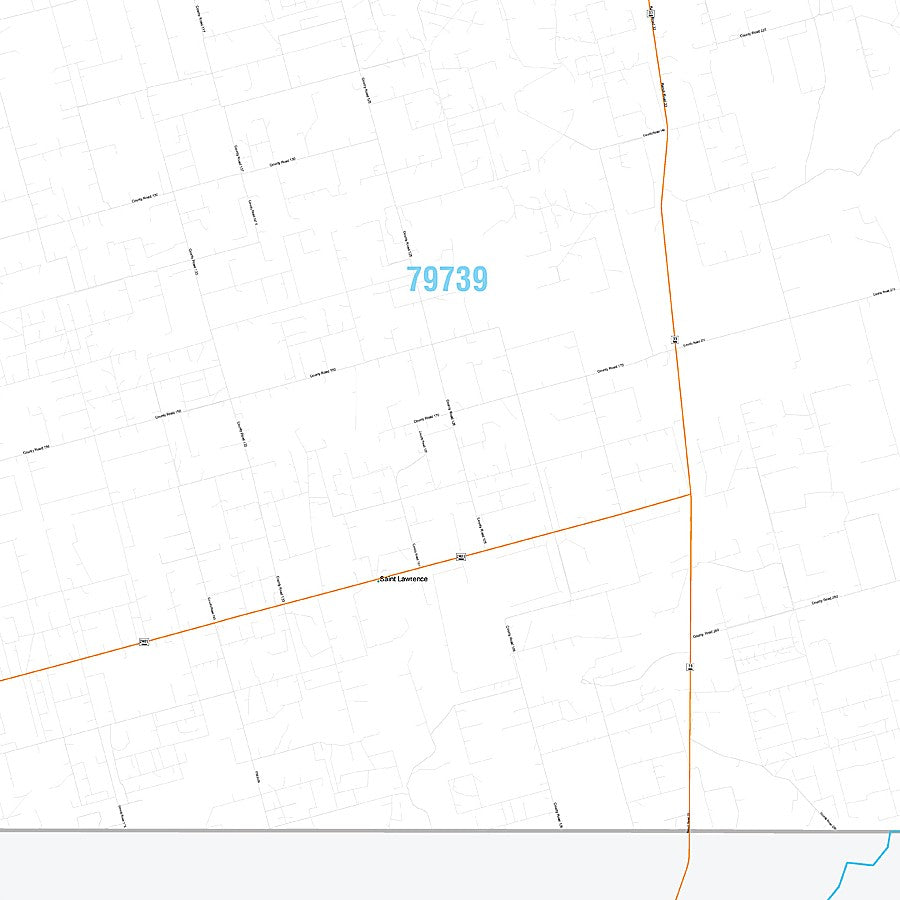 Glasscock County, TX Premium Style Wall Map