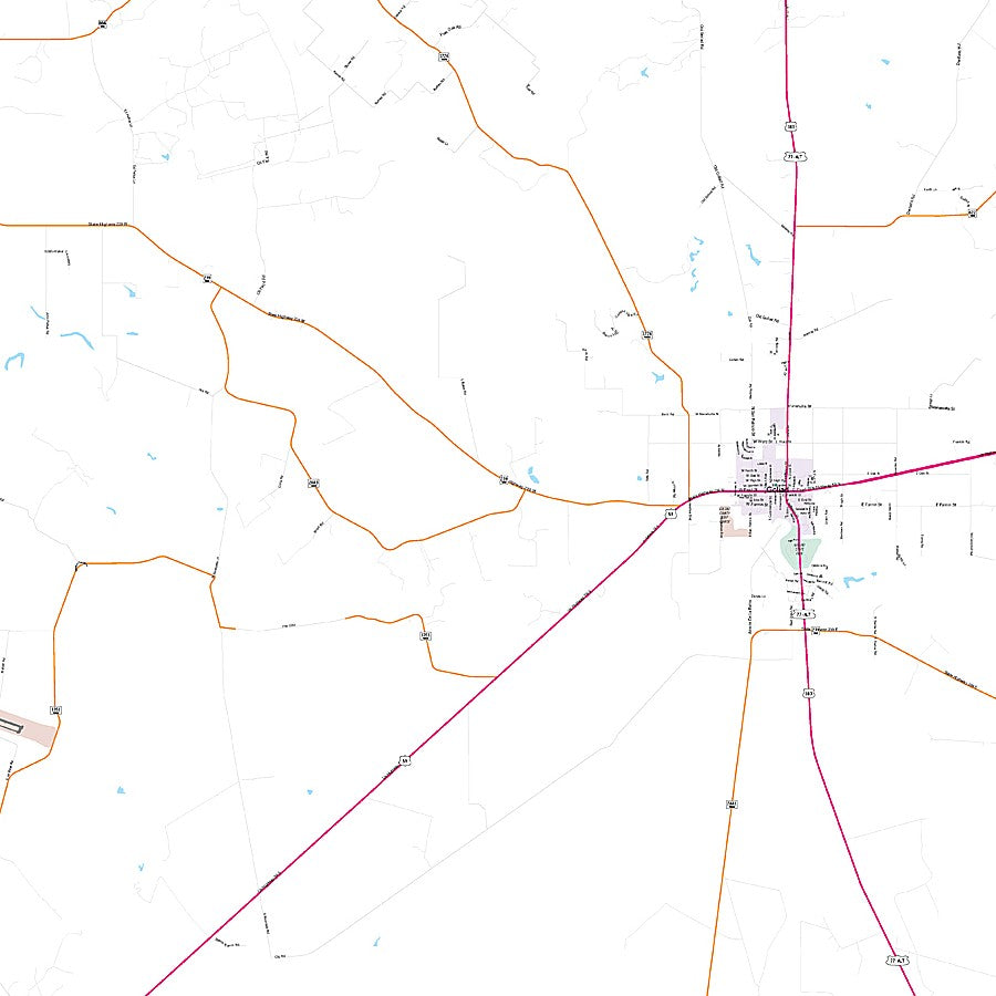 Goliad County, TX Premium Style Wall Map