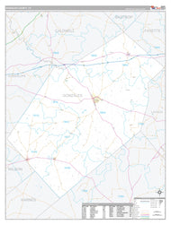 Gonzales County, TX Premium Style Wall Map