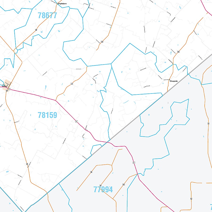 Gonzales County, TX Premium Style Wall Map