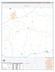 Gray County, TX Premium Style Wall Map